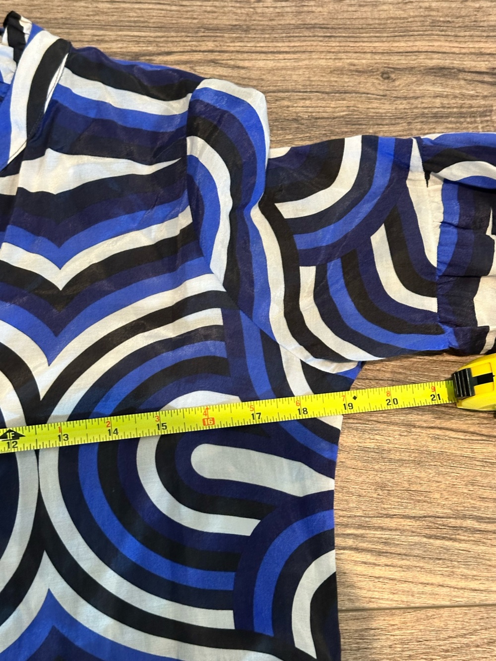 Vilagallo Navona Abstract Blue Print Midi Dress - Picture 8 of 9